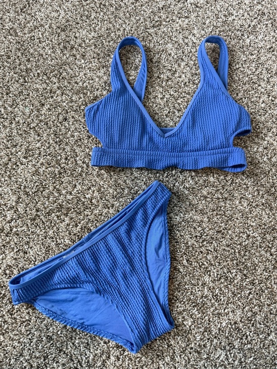 aerie Other - aerie Periwinkle Textured Bralette Bikini Top